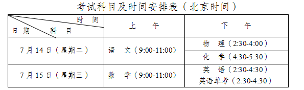 2020年成都中考时间及考试安排